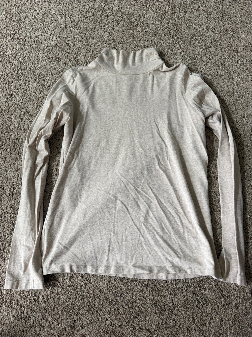 mac & jac Cream turtle Neck Long Sleeve Top